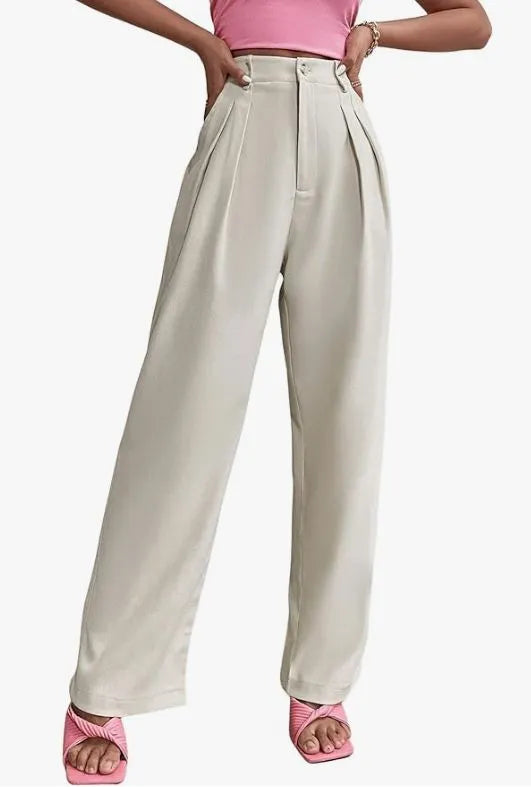 Women's Casual Pleated Pants, Size  Medium