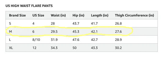 Women's Casual Pleated Pants, Size Medium - Sizing Chart