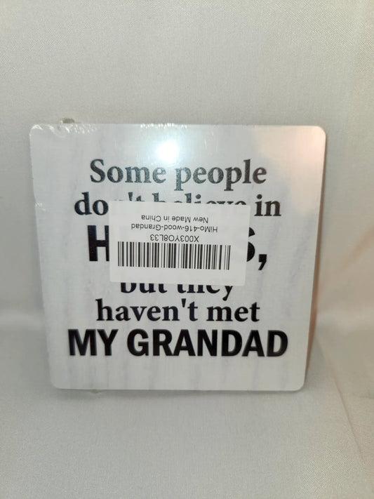 Wooden Sign Plaque Gift for Grandpa