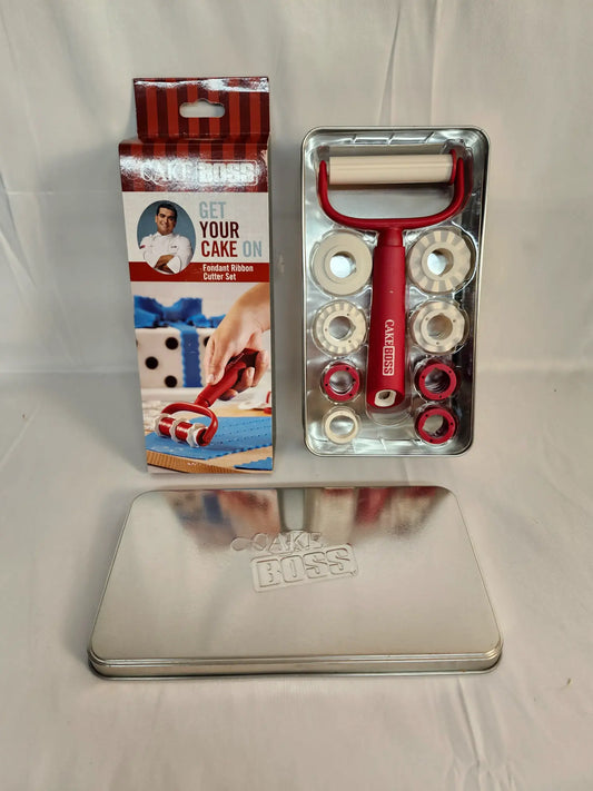 Cake Decorating Tools Fondant Ribbon Cutter, Red