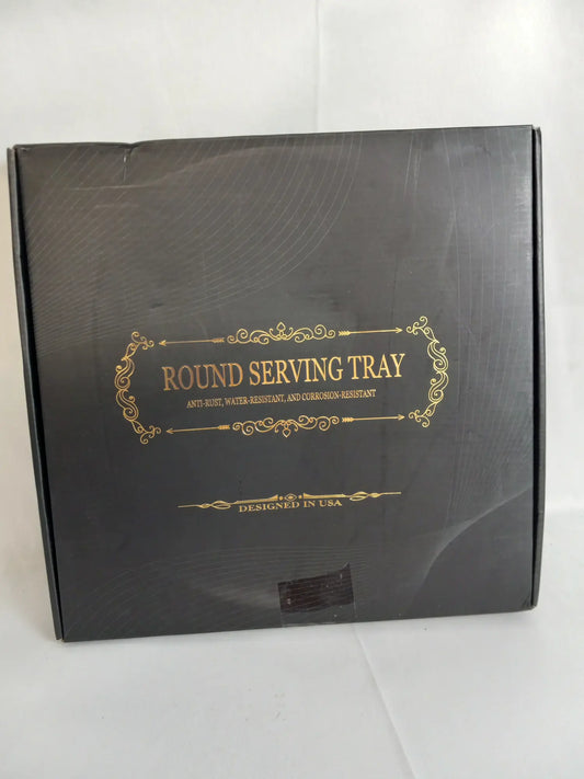 12 Inch Round Decorative Tray for Coffee Table
