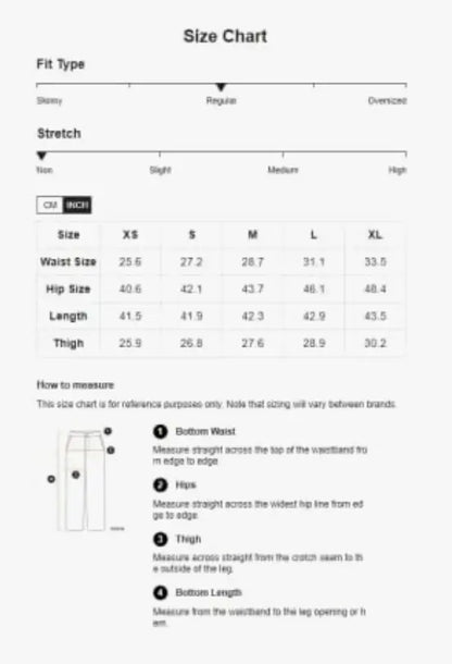 Women's Casual Wide Leg High Waisted Button Down Straight Long Trousers Pants, Sizing Chart