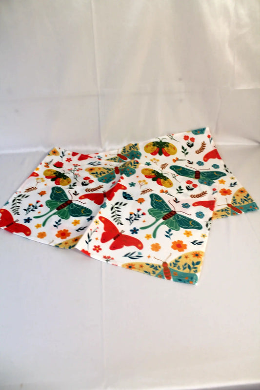 Butterflies Flowers Placemats Set of 2