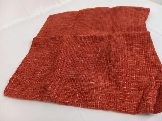 Farmhouse Throw Pillow Covers 16x16 Inch Rust, Set of 2