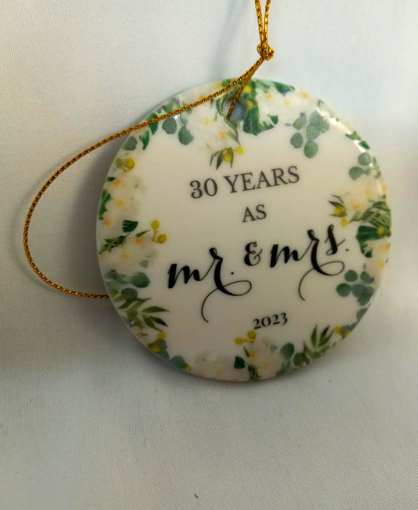 30 Years as Mr. and Mrs. 2023 Christmas Ornament