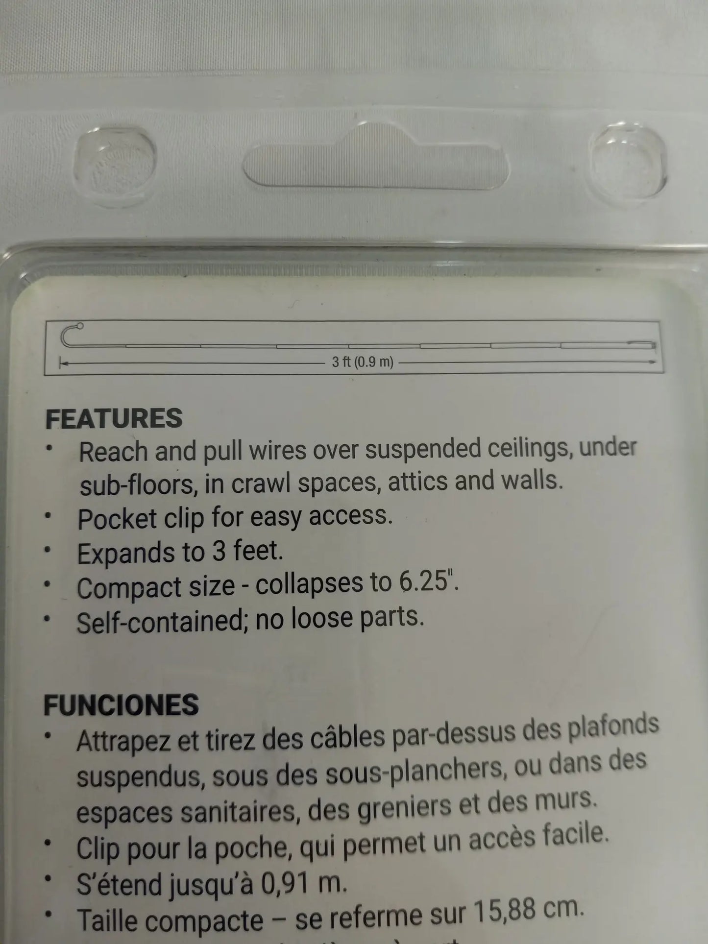 3' Telescoping Wire Retrieval Hook