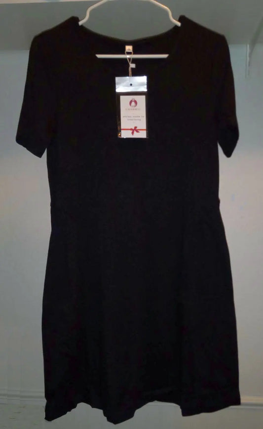 CHARMY T-Shirt Dress, Flowy Cute Black, S