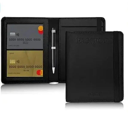 Passport and Vaccine Card Holder, black