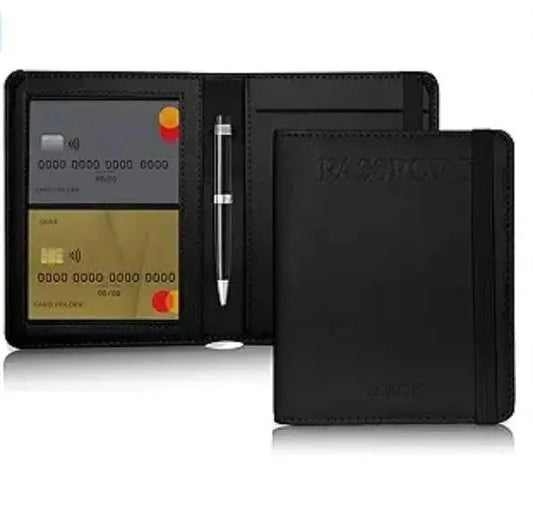 Passport and Vaccine Card Holder, black