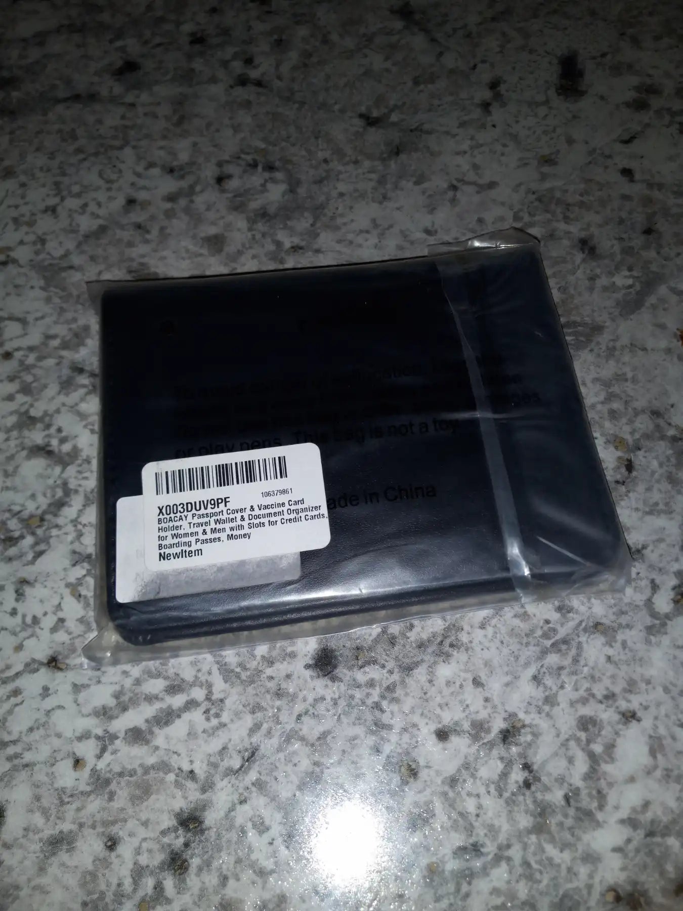 Passport and Vaccine Card Holder, black
