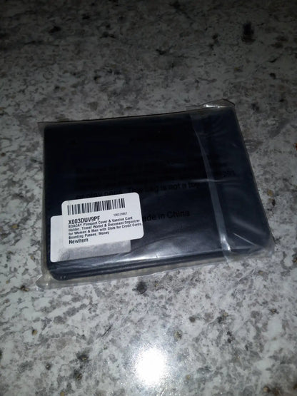Passport and Vaccine Card Holder, black