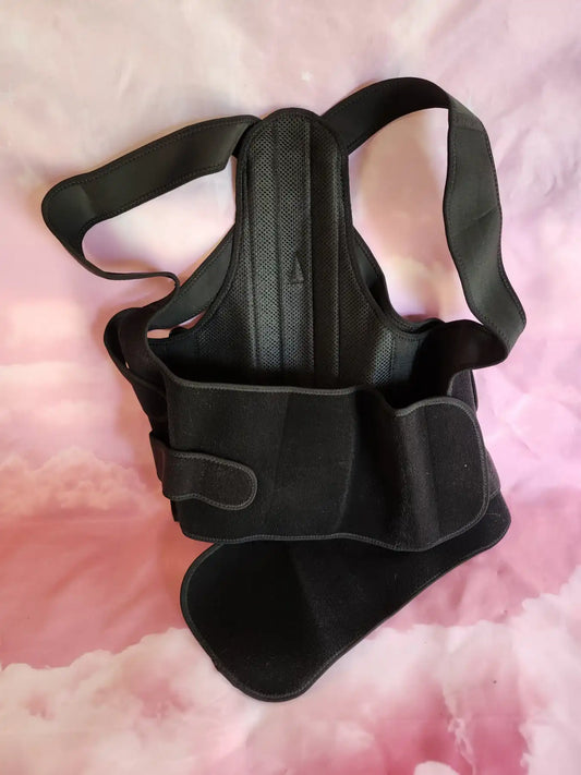 Back Brace - Back brace for women and men - upper and lower back support,  adjustable (L)