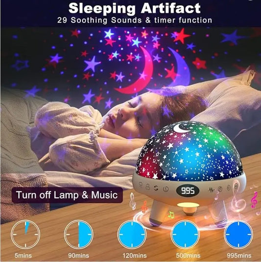 LED Nightlight Star Projector Sound Machine - Yachance LED nightlight star projector with 29 soothing sounds. White