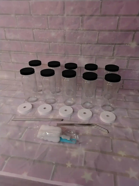 10 Pack 16oz Glass Juice Bottles